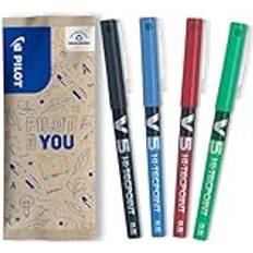 Röda Korrigeringsvätska & Korrigeringstejp Pilot Hi-Tecpoint V5 Rollerball Set Om 4 Svart Blå Röd Grön