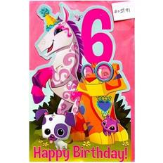 Cartes & Invitations Gemma International Tinimal Tjam Characters 6th Birthday Greetings Card One Size Noir