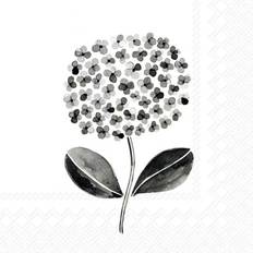 Black Paper Napkins Ihr Black And White Flower Print Lunch Paper Napkins 20-Pack