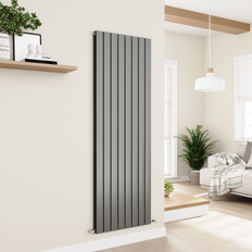 Eleganza Eco Anthracite Vertical Flat Designer Aluminium Radiator 1800 x 600 mm