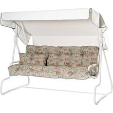 Beige Hängmattor Utemöbler Varax De Luxe Komplett Hammock 196 cm - Vit/Blommig Vit