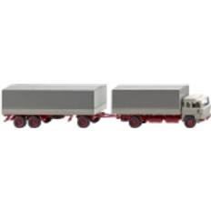 Modelle & Bausätze Wiking Magirus 235 D Pritschenhängerzug Kieselgrau