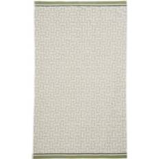Bedeck of Belfast Yoko Hand Sage Green White Guest Towel White