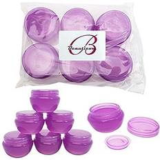 Makeup Cases Beauticom Round Cosmetic Sample Container Jars - Purple