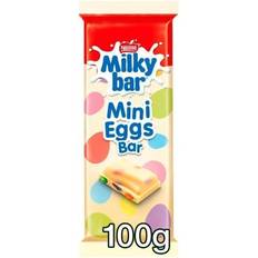 Kidzbuzz Milkybar Mini Eggs Easter White Chocolate Sharing Bar 100g Pack Of 12
