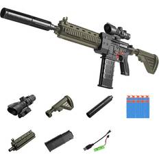 Soft Bullet Sniper Con Mirino Blaster Automatici In Schiuma 10 Proiettili, Pistole Giocattolo HK416 Fai-da-te Per Ragazzi Dai 6 Ai 13 Anni Regali Per Bambini Per Compleanno Halloween Natale-sabbia
