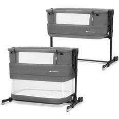 Bedside cribs Kinderkraft Baby Cot Neste Grow Light Grey Full Wood 57x100cm