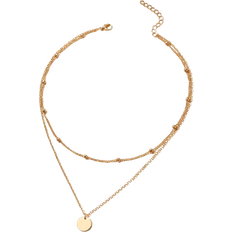 Shein Disc Layered Necklace
