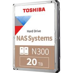 Toshiba N300 20TB NAS 3.5-Inch Internal Hard Drive CMR SATA 6 GB/s 7200 RPM 512 MB Cache HDWG62AXZSTA