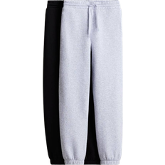 H&M Sweatshirtjoggers 2-pack - Svart/Ljusgrå
