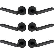 Interior Door Handles Door Levers Designer Levers Scylla Matt Black on Rose Door Handle 3pcs