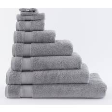 Dunelm Egyptian Bath Towel Silver (150x90cm)