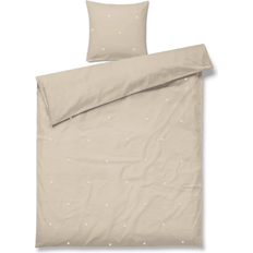 Juna Daisy Bed Linen 200x220 cm Sand White Housse de couette Beige (200x140cm)