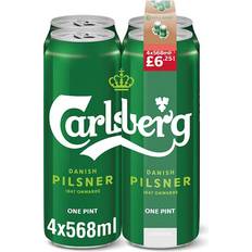 Carlsberg Beer & Spirits Carlsberg Danish Pilsner Lager Beer 4 x 568ml Can 70cl