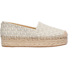 Espadriller på rea Michael Kors Lynn Signature Logo Platform Espadrille - Vanilla