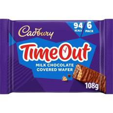 Cadbury Chocolates Cadbury Cadbury Timeout Milk Chocolate Covered Wafer 18g Pack of 6 108g 6pcs 1pack