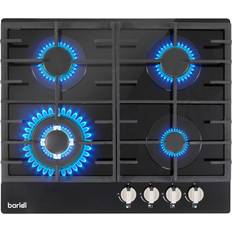 Black glass gas hob 60cm Dellonda Baridi 60cm Gas Hob Built-In DH226