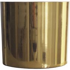 Metal Planter Plant Pot with Polished Gold Finish 20 x 18 cm