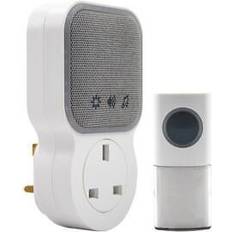 Uni-Com Uni-com plug through wireless door chime & bell push unc68532