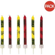 Black Cake Candles Cars Wax Logo Birthday Candles Pack Of 12 Red Yellow Black