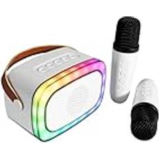 KARAKID20 Batteridriven Karaokehögtalare Bärbar Med 2 Trådlösa Mikrofoner