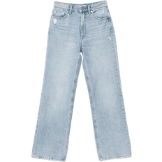 Stradivarius D92 Straight Wide Leg Jeans - Medium Light Blue Denim