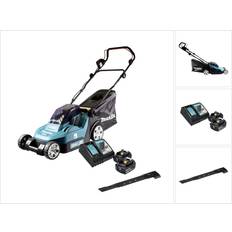 Rasenmäher Makita DLM 382 RF2 Akku 38 cm 40 l 2x Akku 3,0 Ah Ladegerät Akku-Rasenmäher