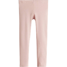 H&M Ribbestrikket Leggings Med Trykk - Rosa