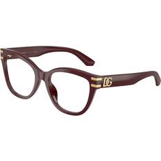 Briller & Læsebriller Dolce & Gabbana DG3418 3091 53 Briller Kvinder Burgunder Shiny Bordeaux 53mm