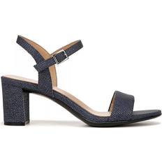 Naturalizer Bristol Sandal Women's Navy Heels Sandals Ankle Strap Block