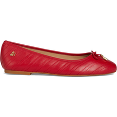 Lauren Ralph Lauren Jayna Crinkle Patent Leather Flat - Röd