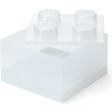 LEGO Förvaringslådor Barnrum LEGO Storage Brick 4 Top Lid Glitter Translucent