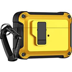 Hurtel Airpods 4 Skal Armor Med Carabiner Gul