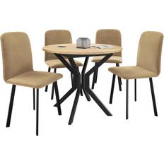 Beige Bordsgrupper Matgrupp Beige Svart Brun Bordsgrupp