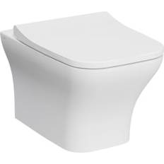 Vitra Kerala Square Smooth Flush Wall Hung Toilet Pan & Soft Close Seat