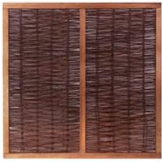 Primrose Premium Framed Willow Hurdle Natural Handwoven Fence Panel 6ft x 4.5ft