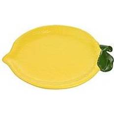 Ceramic Cake Plates Hestia Lemon Serving Yellow One Size Cake Plate