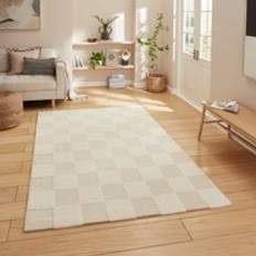 Carpets & Rugs Think Rugs Elio 69924 Multi Textured Pile Rug Cream Beige cm