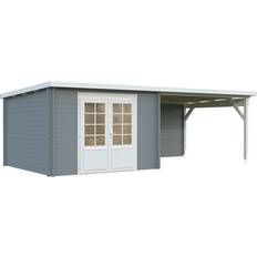 Gråa Friggebodar Palmako Ella 8.7+10.0 m2 PNT7042W2 (Byggnadsarea )