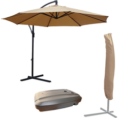 KCT Mocha Parasol with Cover 3m Garden Patio Cantilever
