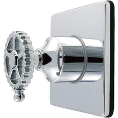 Mixing Valves Kingston Brass Fuller Single-Handle Six-Way Diverter Valve with Square Trim Kit Polished Chrome 4.31 In L X 4.38 In W X 4.31 In H