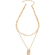 Shein Geometric Charm Layered Necklace