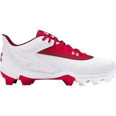 Boys - Laced Baseball Shoes Under Armour Leadoff Low RM JR 3.0 - Red/White/Red