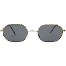 Pull&Bear Hexagonal Metal Frame Sunglasses - Gold