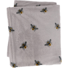 OHS Ultra Soft Bee Print Throw Blankets Grey (150x120cm)