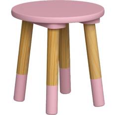 Pink Stools Kid's Room URBN Living Kids Wooden Stool Seat Round Chair