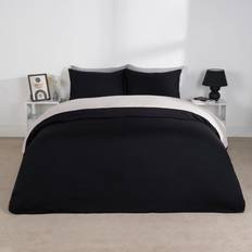 Brentfords Reversible Duvet Cover Black, Natural (200x135cm)