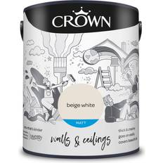 Crown Wall Paints Crown & Matt Emulsion Wall Paint Beige White 5L