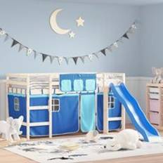 Blue Bed Tents Kid's Room Berkfield Home Curtains For Loft Bed Blue Polyester One Size