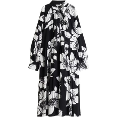 H&M Viscose Shirt Dress - Schwarz